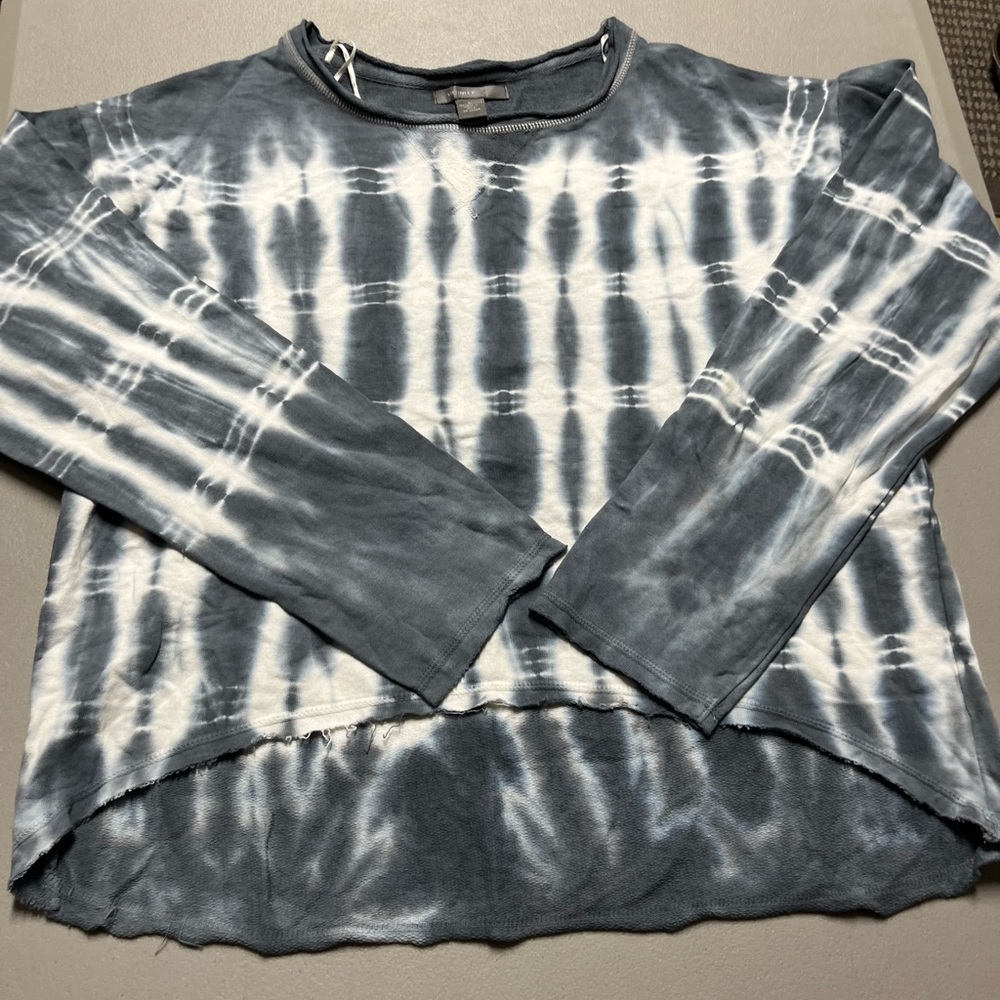 Vicinity Sweatshirt Womens Large  Blue Tie Dye Oversized Drop Shoulder Cropped
